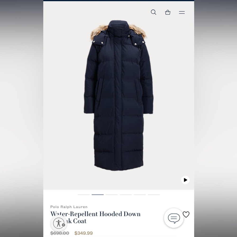 Water-Repellent Hooded Down Anorak Coat